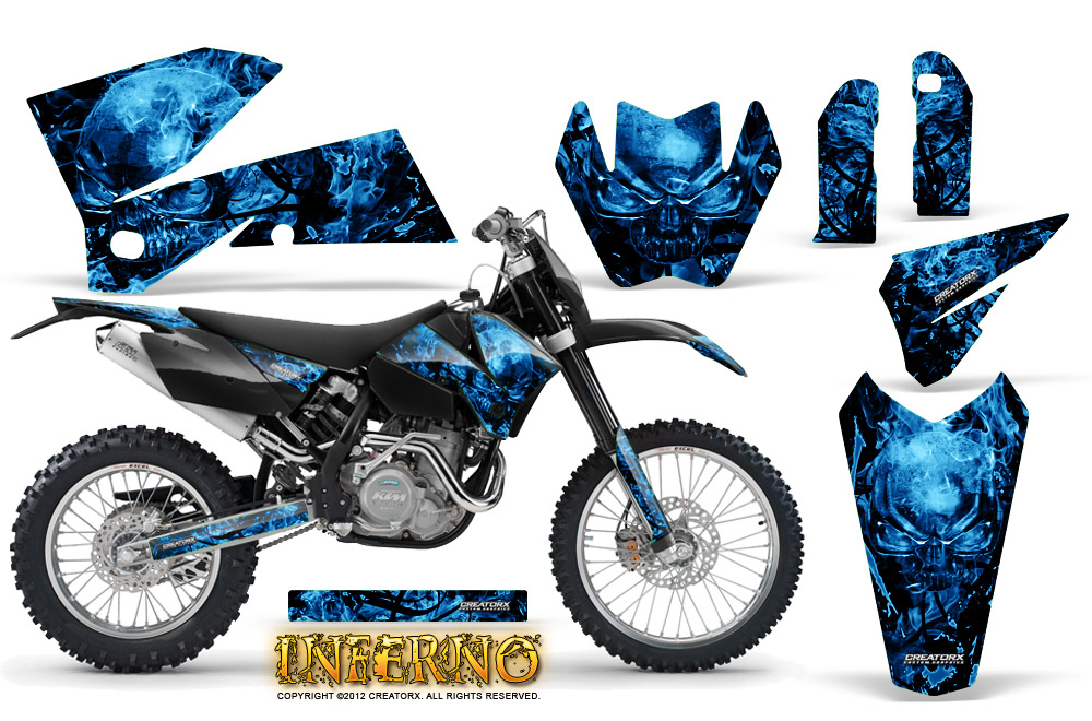 KTM C4 Graphics Kit Inferno Blue